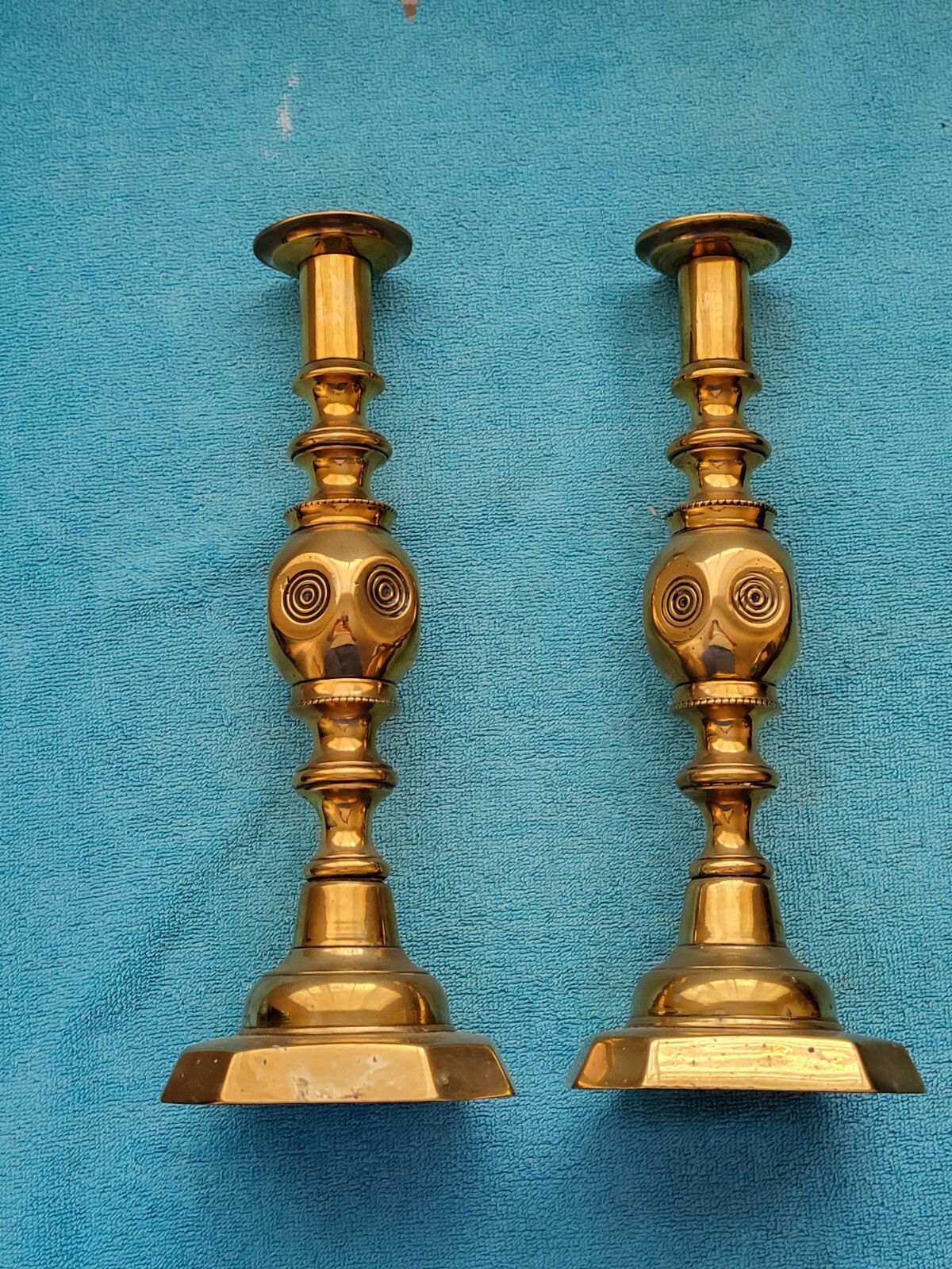 Large Brass Candlesticks eBay
