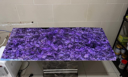 Amethyst Stone Countertop, Gemstone Kitchen & Vanity Top, Luxury Decor Interiors