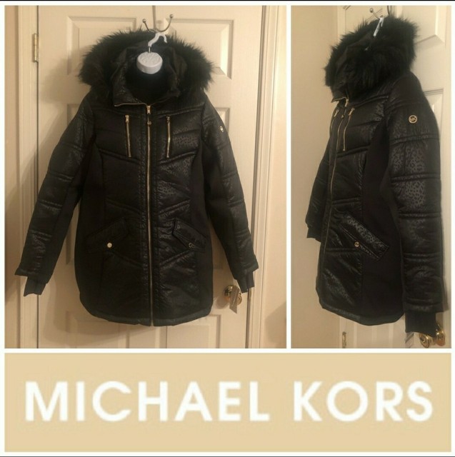 Girls Shearling Hooded Coat Faux Suede Jacket Faux Fur Outdoor Sizes 4 /& 5 NWT
