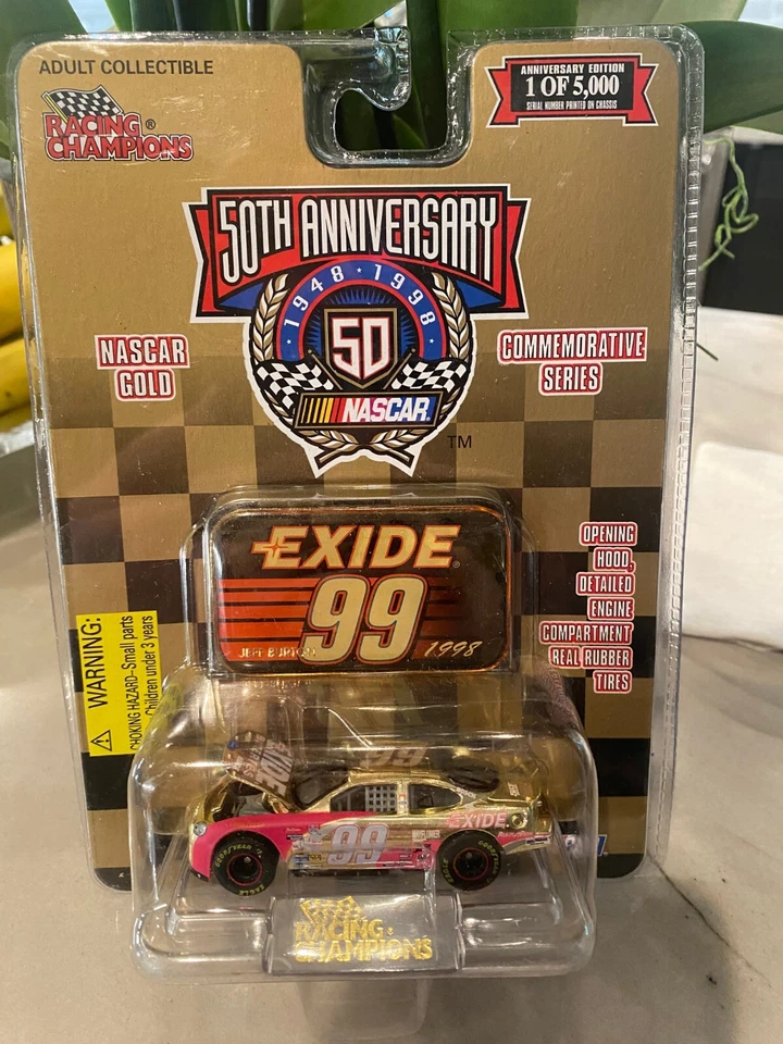 Racing Champions NASCAR Or #99 Jeff Burton 1:64 Diecast 50e Anniversaire - Photo 1/1