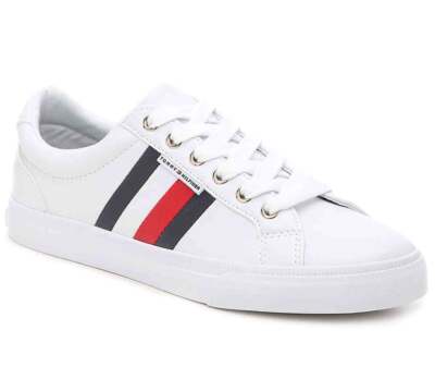 Tommy Hilfiger Womens Lightz White Multi Fashion Sneaker Size 10  