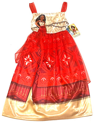 Disney Princess Moana Fantasy Costume Nightgown Gown Pajamas New Toddler Girl 5T