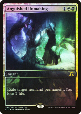 FOIL Anguished Unmaking ~ Game Day Shadows over Innistrad [ EX ] [ Magic MTG ]