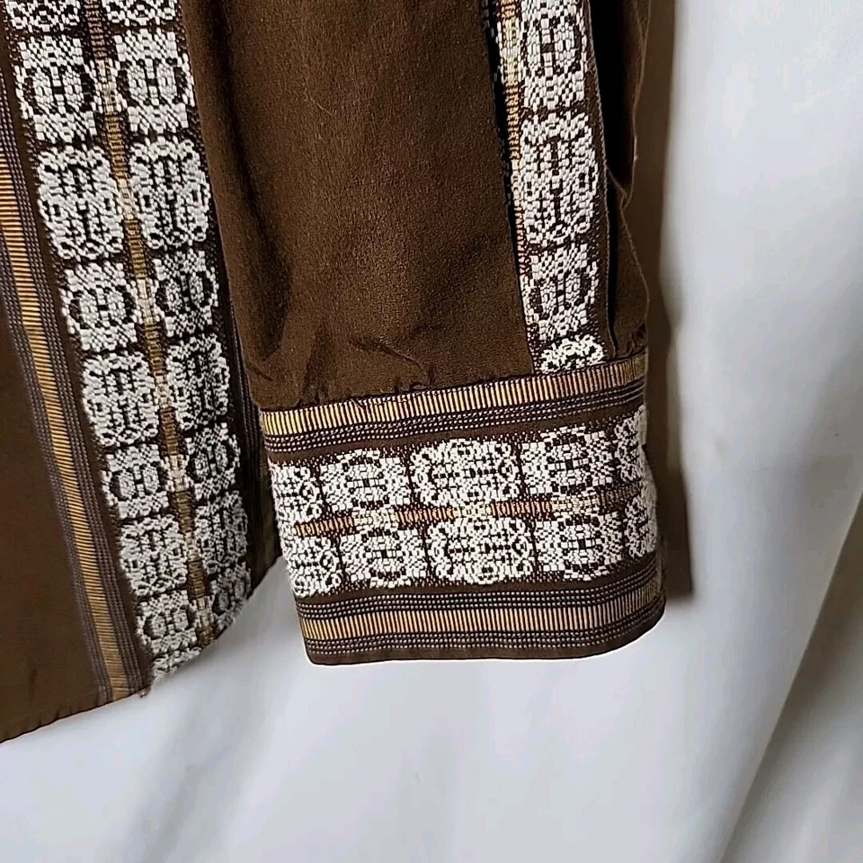 TIMBERLAND Hombres XXL Marrón Manga Larga Camisa Abotonada Hong Kong Western Foto 4 de 4