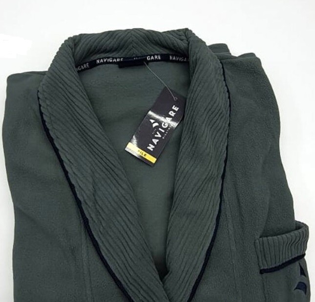 NAVIGARE Giacca da camera in pile Vestaglia corta uomo invernale