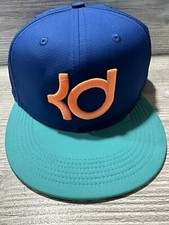 Nike Kids KD Hat Adjustable Basketball SnapBack Aqua Orange Kevin Durant Dri Fit
