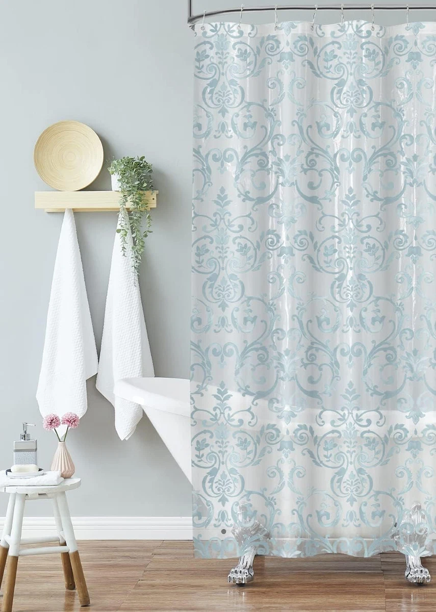 Aqua shower curtain deals