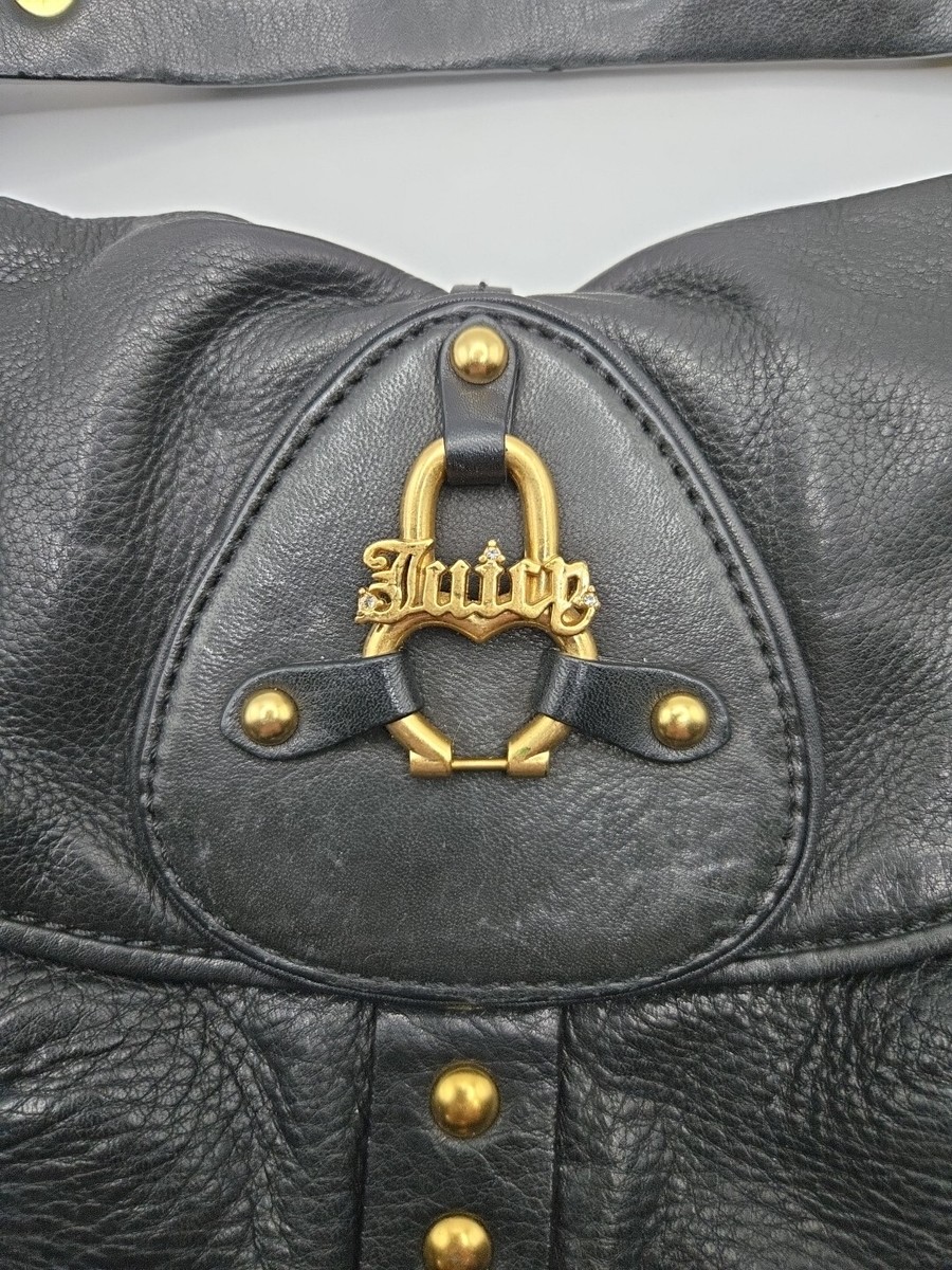 Juicy Couture Y2K Leather Shoulder Bag Magnetic Closure Rare