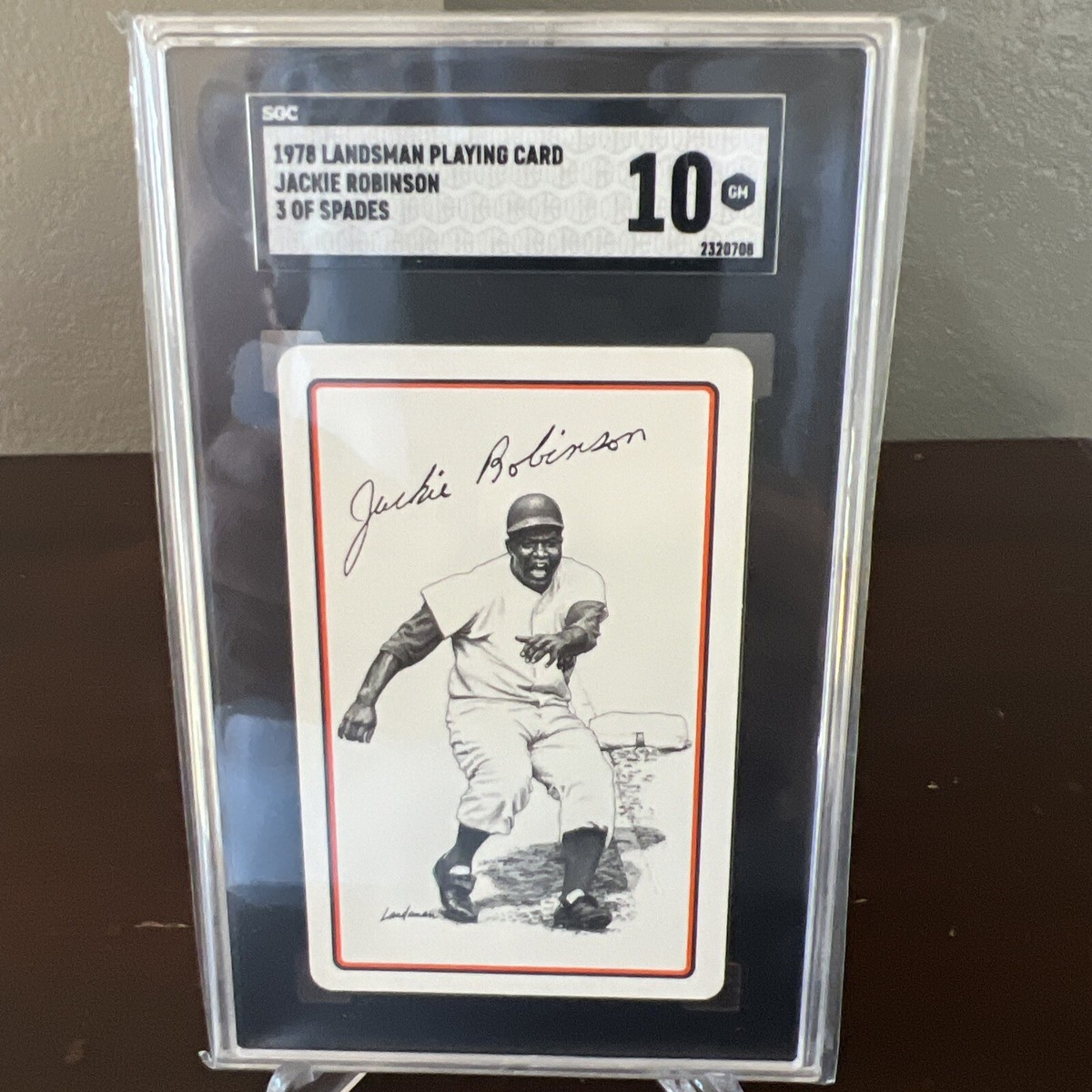1978 Landsman Playing Cards Jackie Robinson 3 of Spades SGC GEM