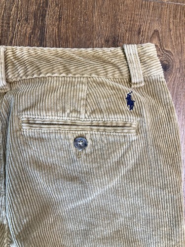 Boys Ralph Lauren Corduroy Boys Polo Pants Pony Logo Tan Size 16 Light Brown - Picture 9 of 11
