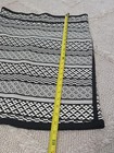 Lapis Size Large Black & White Abstract Straight Pencil Lined Stretch Skirt — photo 4