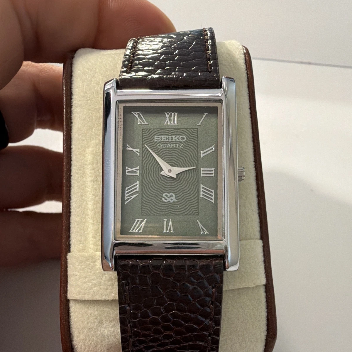 Seiko Rectangle Wristwatches with 12-Hour Dial for sale | eBay