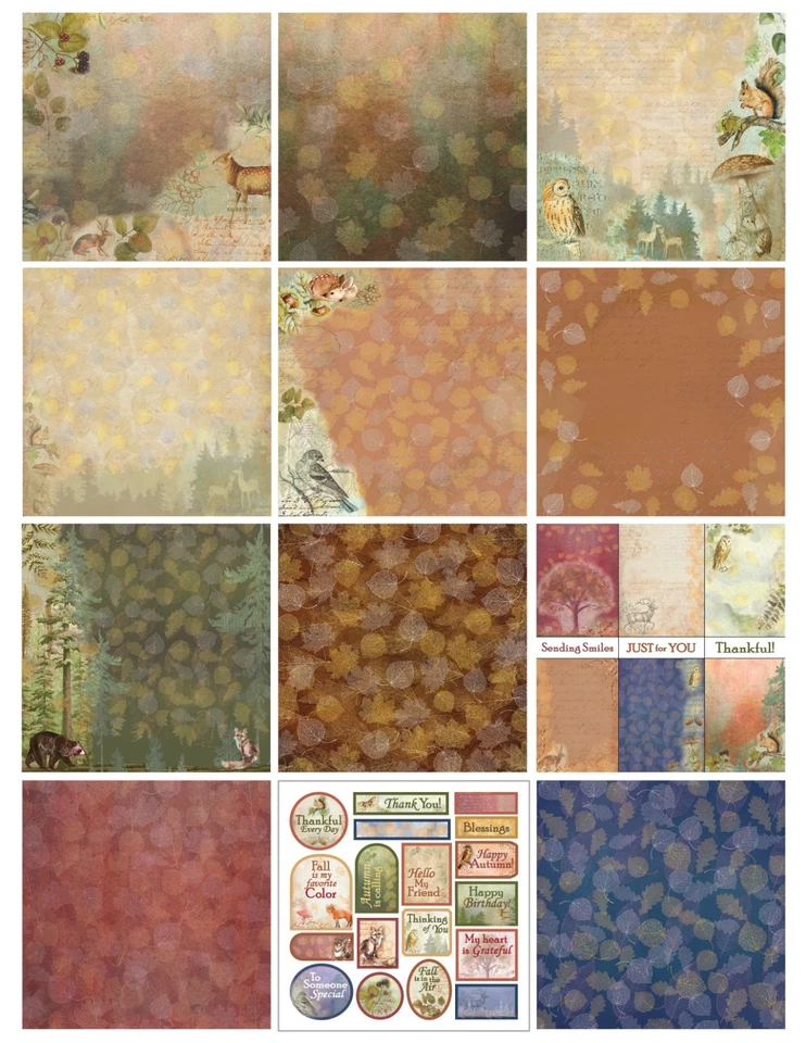 Набор #5 лот из 4 12 x 12 узор картонная бумага для изготовления открыток цветы цветочный - Изображение 3 из 4