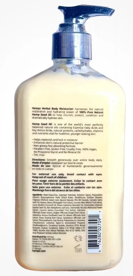 Crema hidratante Hempz Sweet Piña y Miel Melón 17 oz sellada y 7,3 oz Duo / 2025 Foto 4 de 4