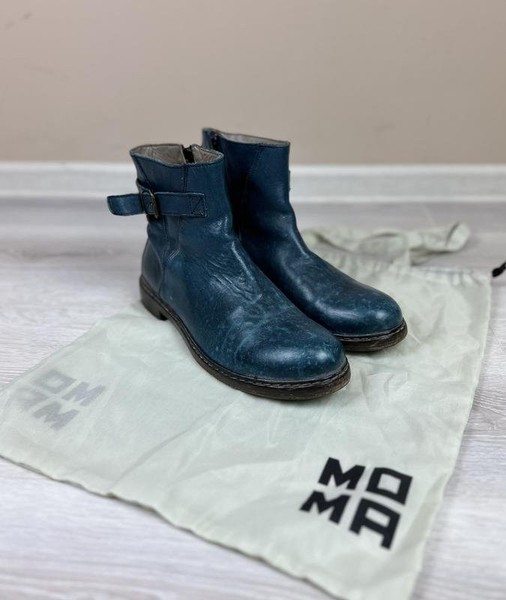 Women Moma Boots Navy Leather 40