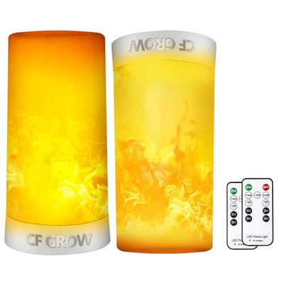 CFGROW LED Flammeneffektleuchte, USB wiederaufladbare batteriebetriebene Flammenlampe,