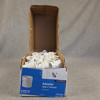 Lasco 3/4'' PVC Schedule 40 Female Adapter Slip X Thread Case Of 100 New