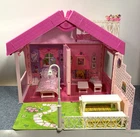 VTG 1992 Fold 'N Fun Barbie House Folds Into Carry Case Garden Terrace w/ Box
