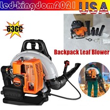 Upgraded Backpack Gasoline Leaf Blower 63cc Powerful 2-Stroke Air Cooled garden