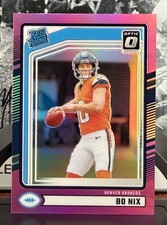 Bo Nix - 2024 Donruss Optic Rated Rookie Preview Pink Prizm - #369 (RC)
