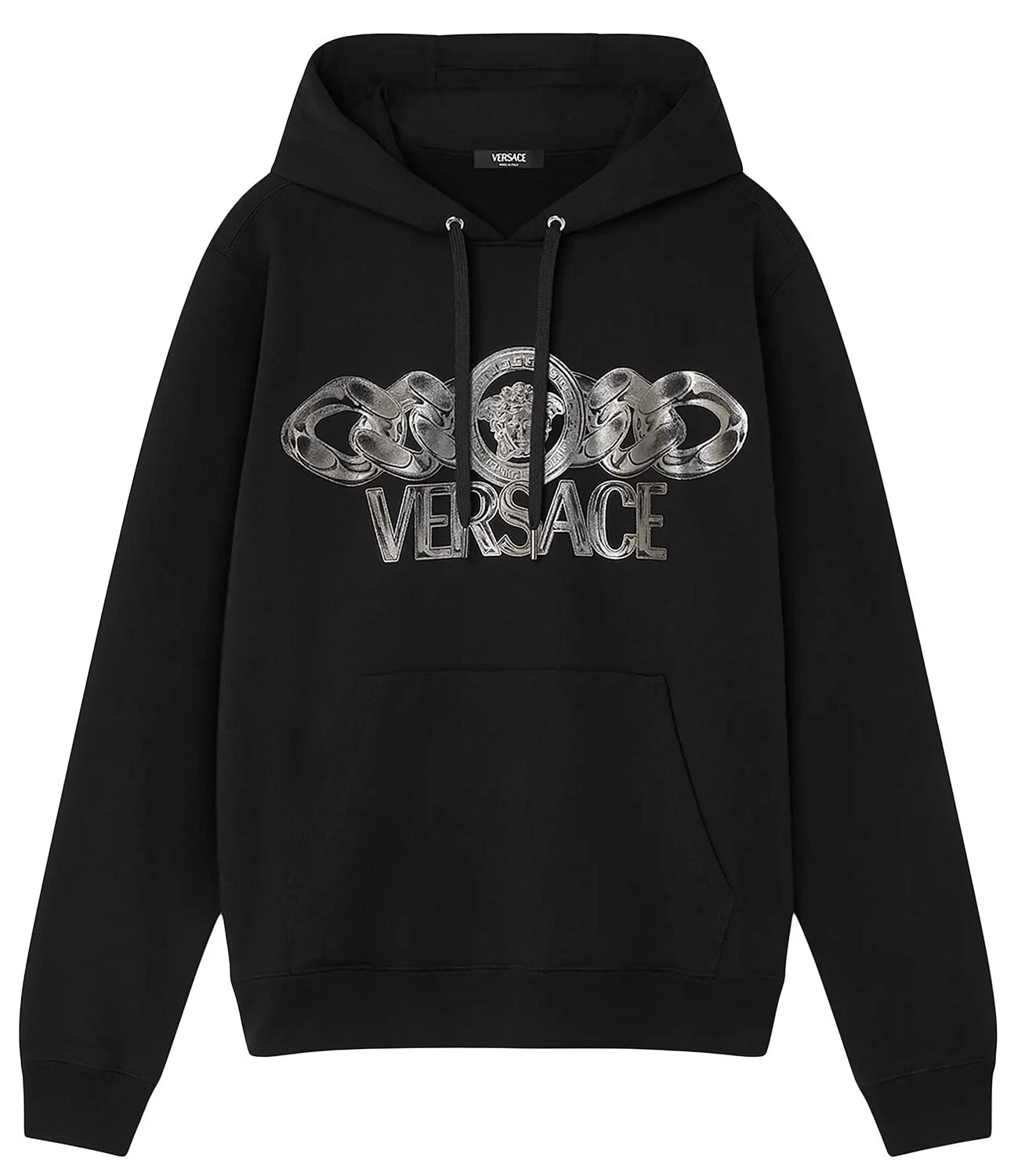Versace — Versace Mens Medusa On Chain Hoodie Large Black - NWT $1350