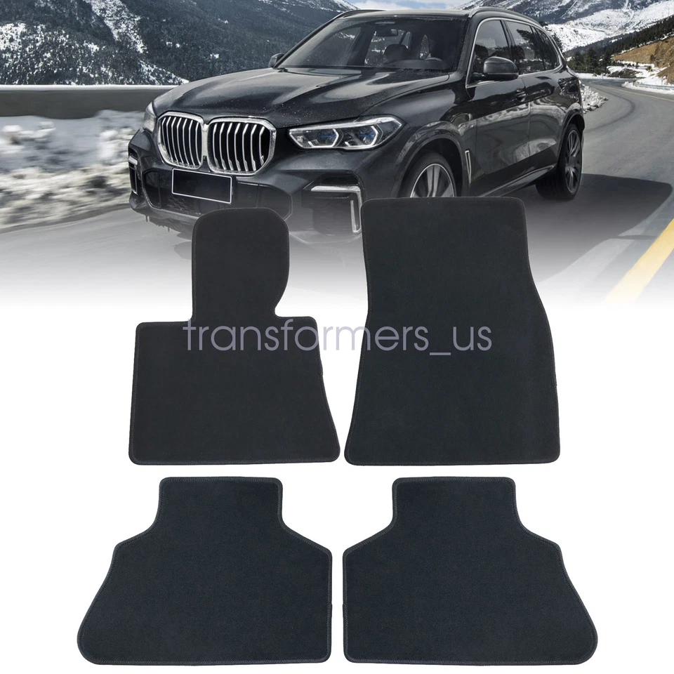 Alfombrillas alfombrillas negras para BMW X5 2019 2020 2021 2022 2023 2024 delanteras y traseras Foto 2 de 4