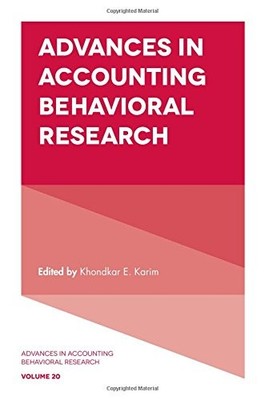 Advances in Accounting Behavioral Research, vol.20 (Advances in 