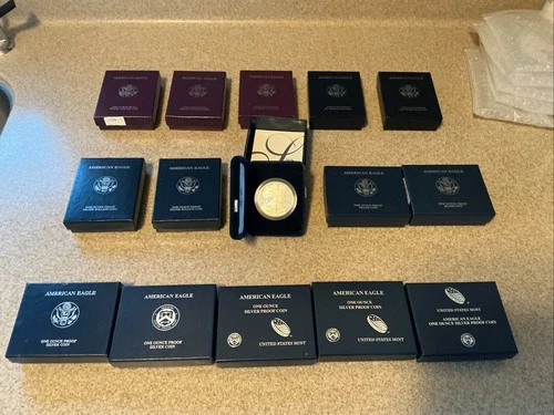 US American Eagle Walking Liberty Proof  Coins Lot Of  15