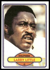 1980 Topps #406 Larry Little Miami Dolphins NM+
