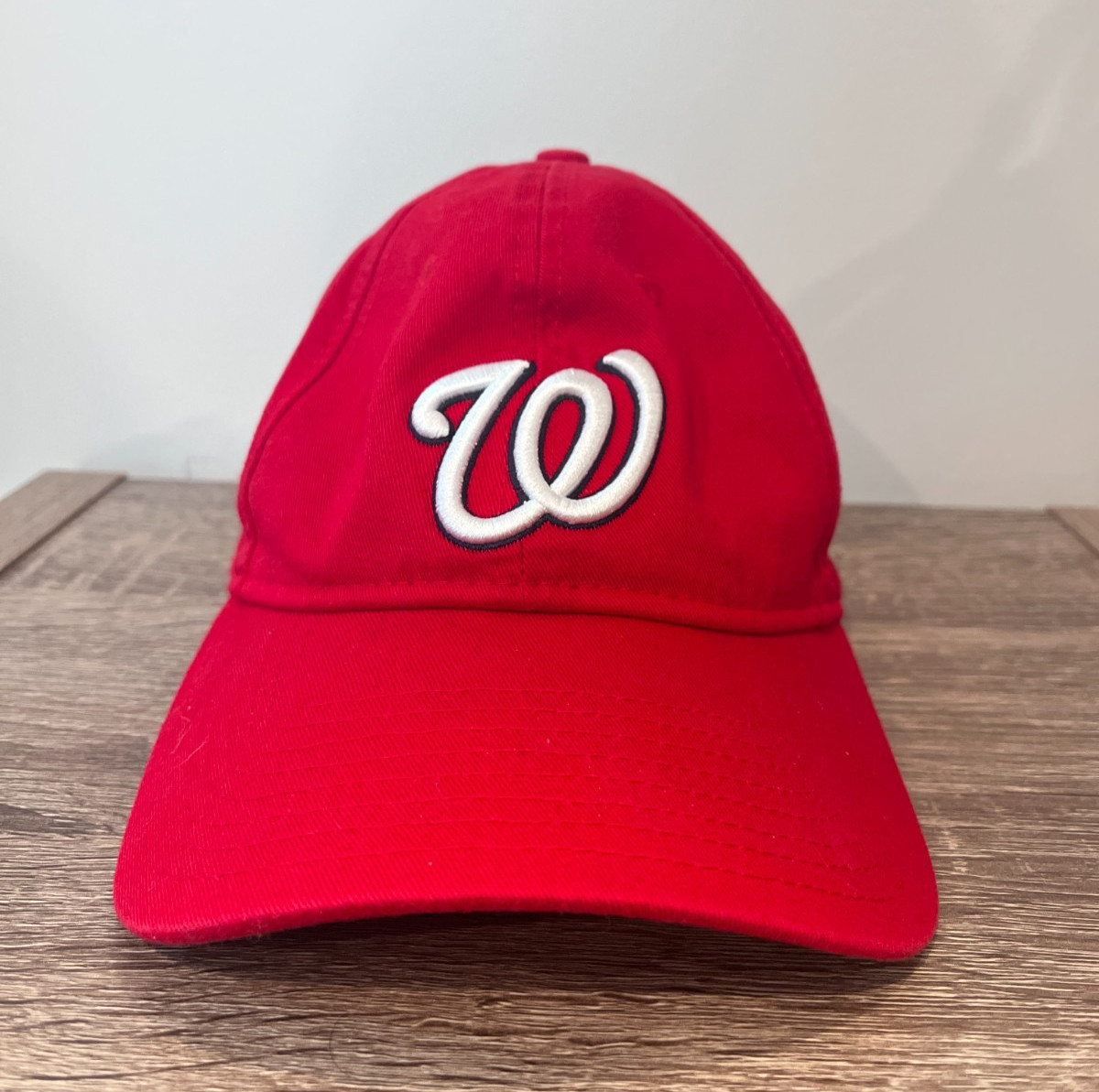 New Era 9Forty Washington Nationals Hat Womens Red MLB Baseball Adjustable Cap