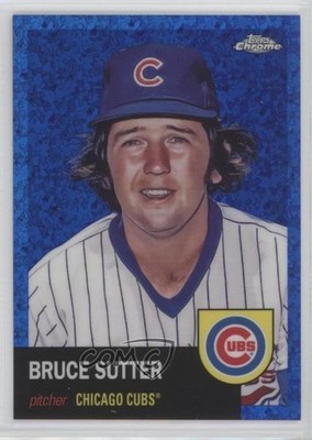 2022 Chrome Platinum Anniversary Blue Mini-Diamond Refractor Bruce Sutter k4s