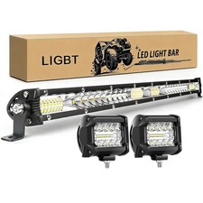 LIGBT LED Light Bars Kit White 21 Inch 204W Slim Light Bars 60W 4Inch LED Pod...