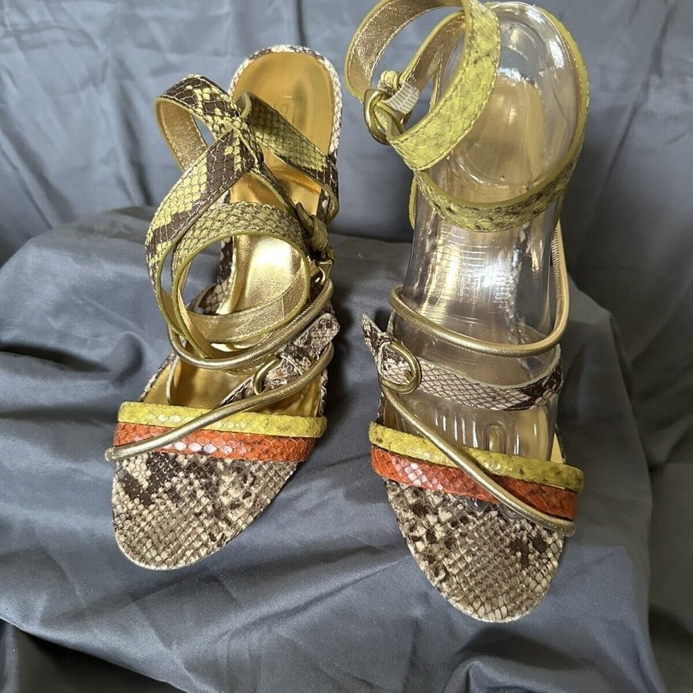 Coach Florence Women's Heels Printed Python Snake… - image 5