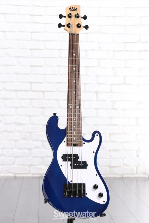 Kala Solidbody U-Bass Electric Bass Guitar - Sapphire Blue, Sweetwater Exclusive