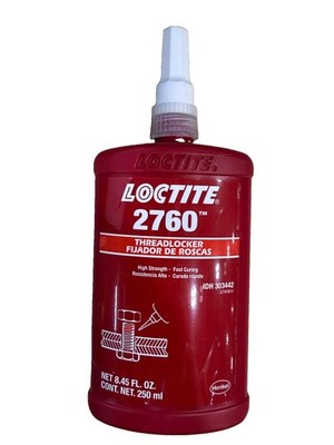Loctite 303442 Threadlocker: 250 mL Red Liquid, High Strength, Series 2760