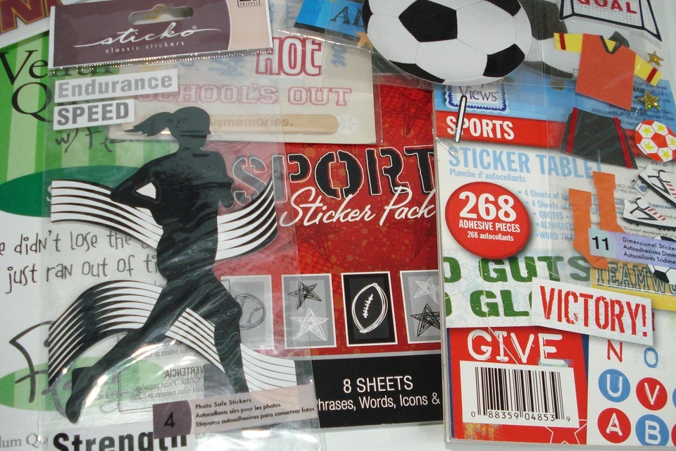 Huge Lot of 100  Alphabet Sports Numbers & more Sticker Sheets - Image 4 of 4