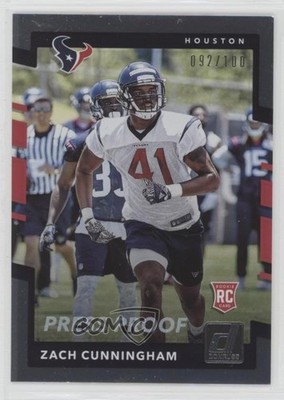 2017 Donruss Rookies Press Proof Silver /100 Zach Cunningham #353 Rookie RC 1hp0