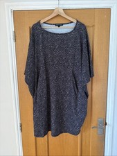 Leopard Print Bat Wing Dress With Pockets. Size 18