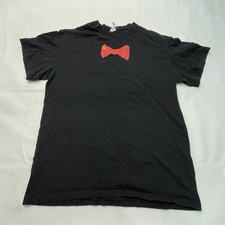 McDonalds Bow Tie Uniform T-shirt Black Graphic Tee Ronald Clown Size M