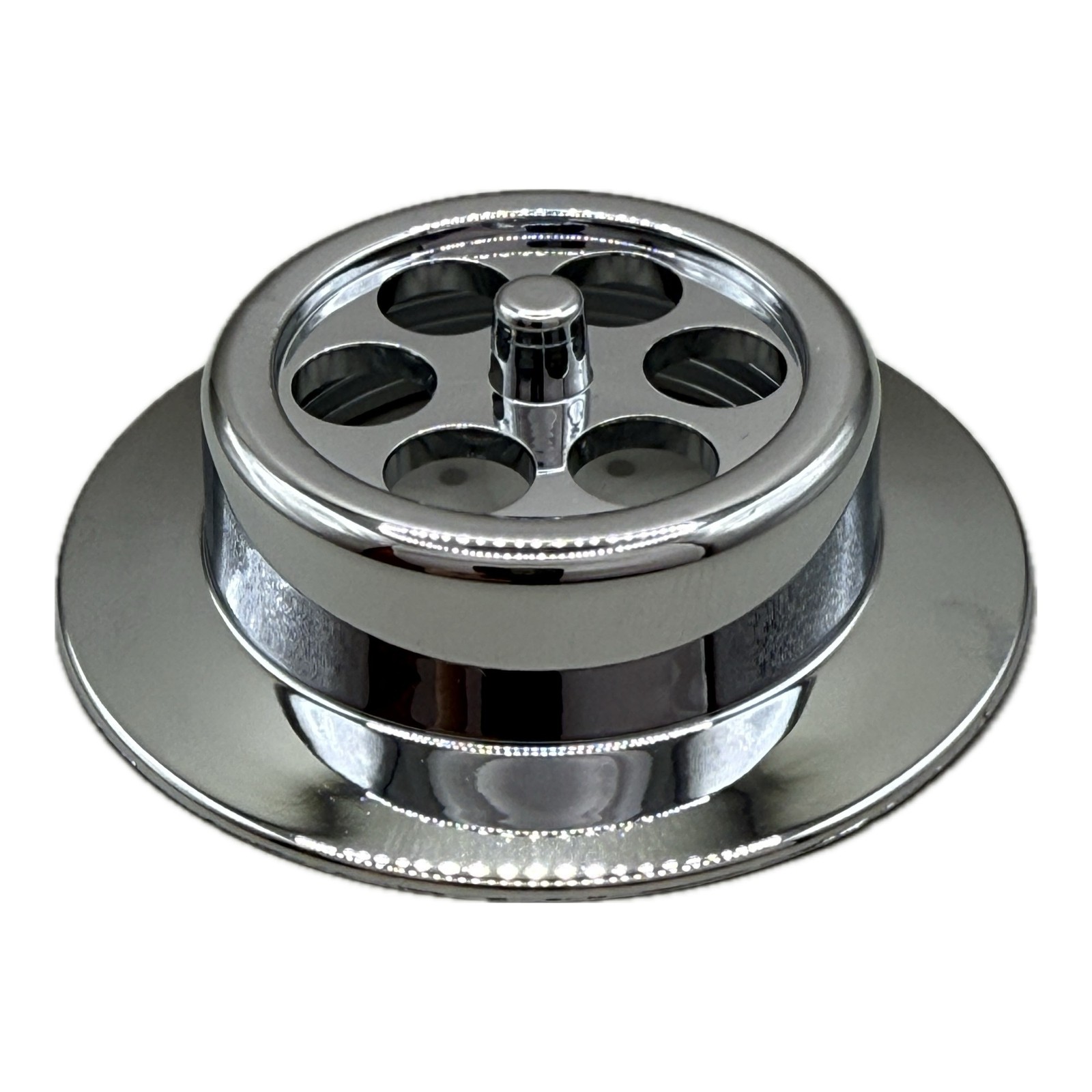 McAlpine BATHGRID-CP Chrome Plated Bath Overflow Grid 70mm Width, Durable Design
