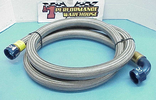 BMRS 103" Long Stainless Braided Hose with -20AN Straight & 90° Fittings XXX