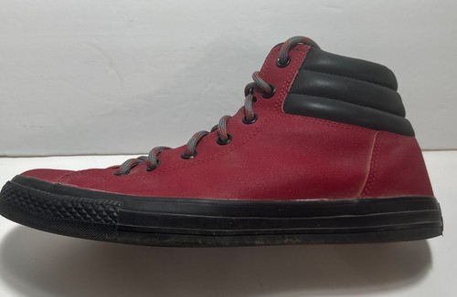 Converse Chuck Taylor All Star High Tops Red Burgundy Leather Men's Size 11 READ - Picture 5 of 18
