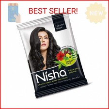 Nisha Natural Henna Based Hair Color Natural Black 10GM Pack of 10