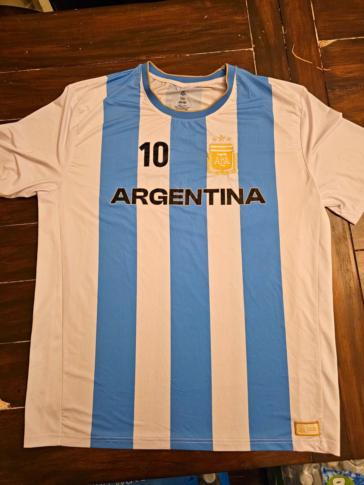 AFA Argentina Lionel Messi #10 Soccer Jersey Officially Licensed XXL Blue/White