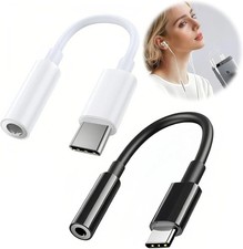 USB C to 3.5mm Headphone Jack Adapter Hi-Res DAC Audio Dongle Type-C Earphone