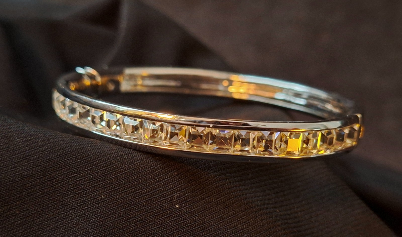 Infinity Silver Sparkling Channel Set Square CZ H… - image 9