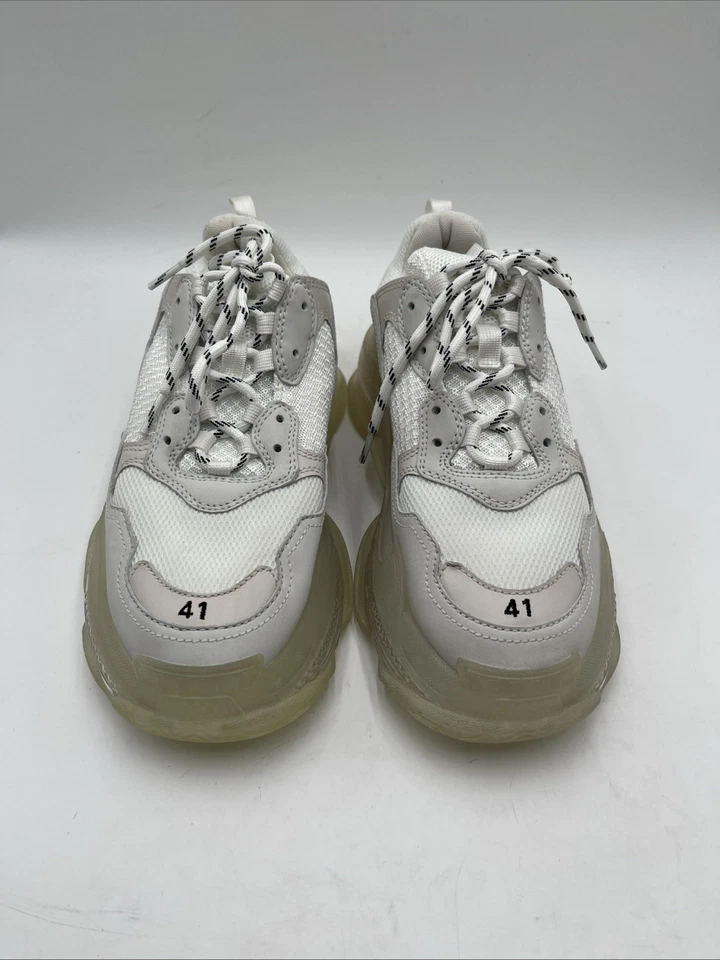Balenciaga Women’s Triple S Sneaker Clear Sole Sneakers White Size 41 - Image 2 of 4