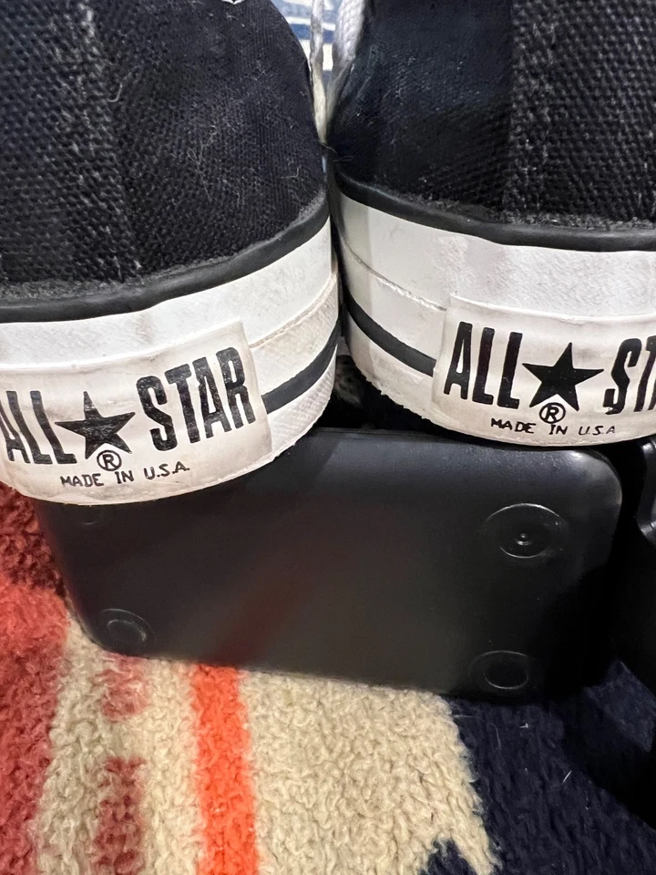 vintage 90s converse all stars black sneakers Nice Made in USA Sz 10.5 Men’s - Image 3 of 4