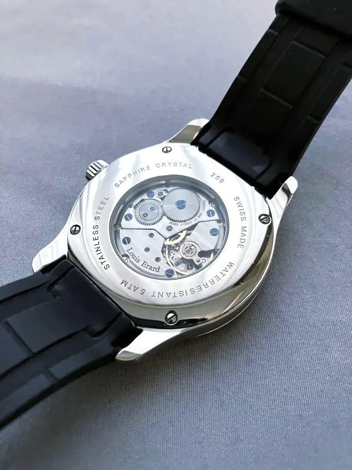 Louis Erard Hombre Cuerda Manual Redonda Plateada W42mm De Colección Con Caja Foto 2 de 4