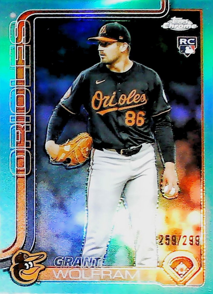 2025 TOPPS CHROME REFRACTOR AQUA /199 USC31 GRANT WOLFRAM ORIOLES